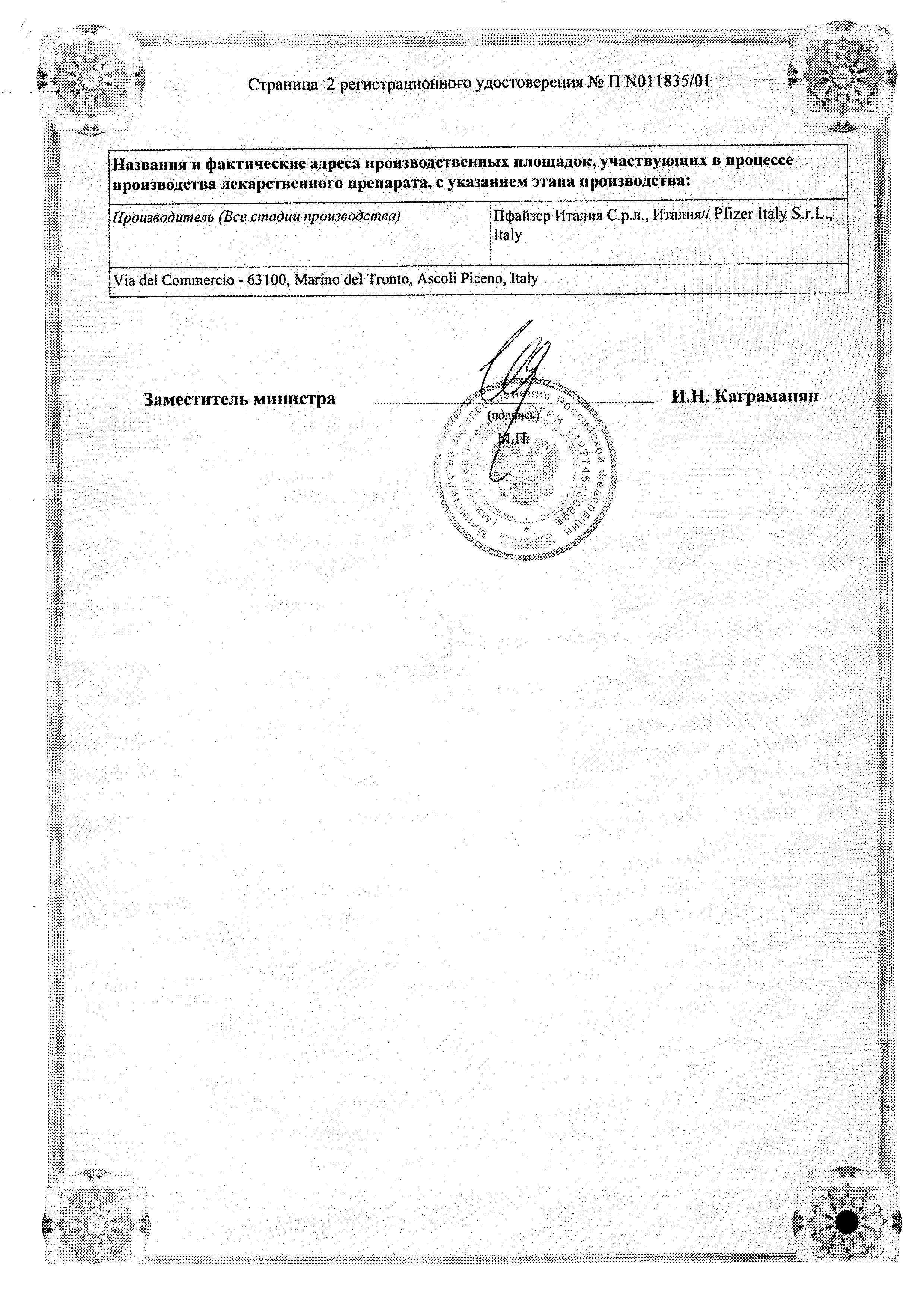 Сертификат на Аромазин, таблетки в пленочной оболочке 25 мг, 30 шт.