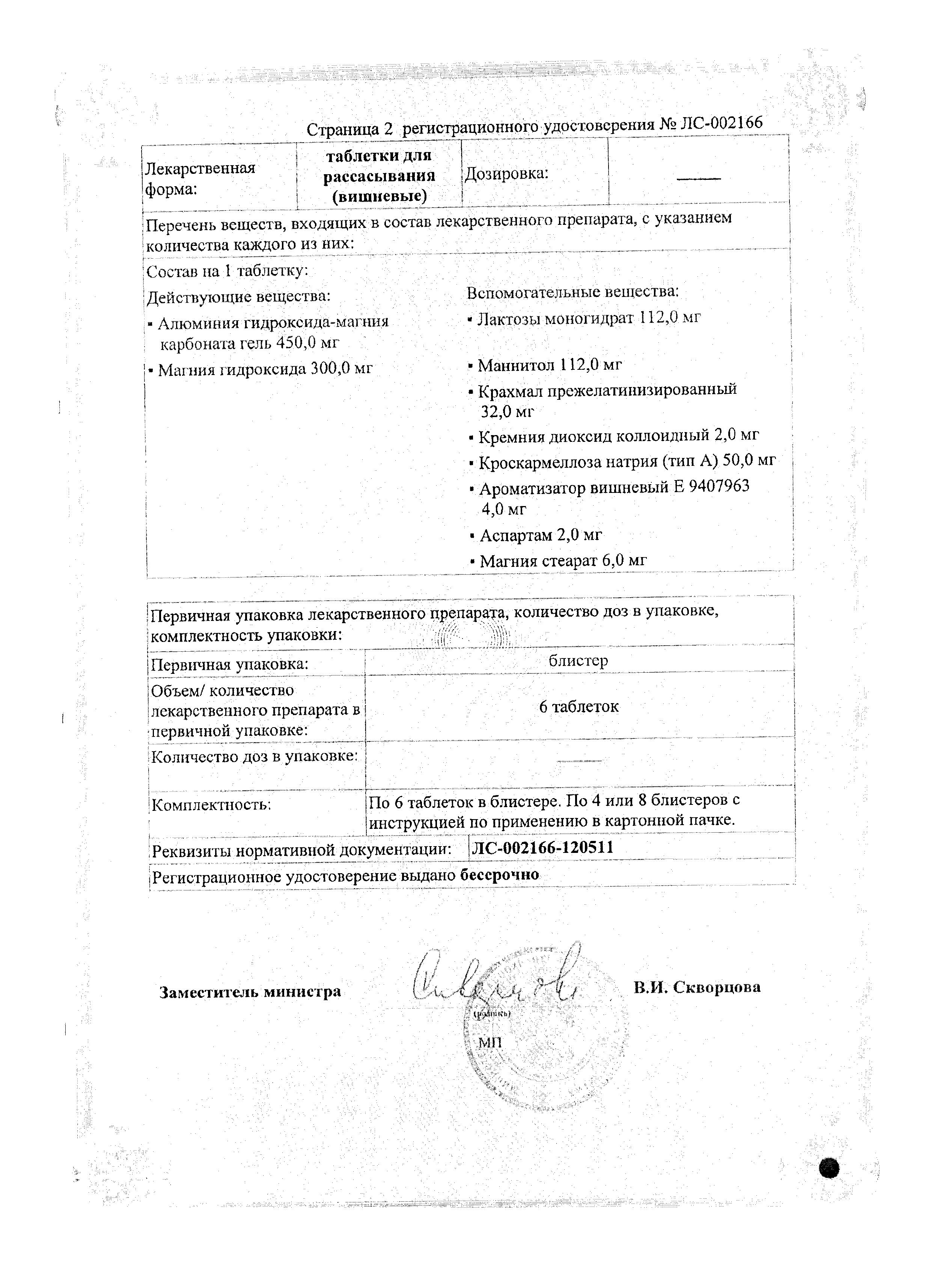 Сертификат на Гастал, таблетки для рассасывания Мятные, 24 шт.