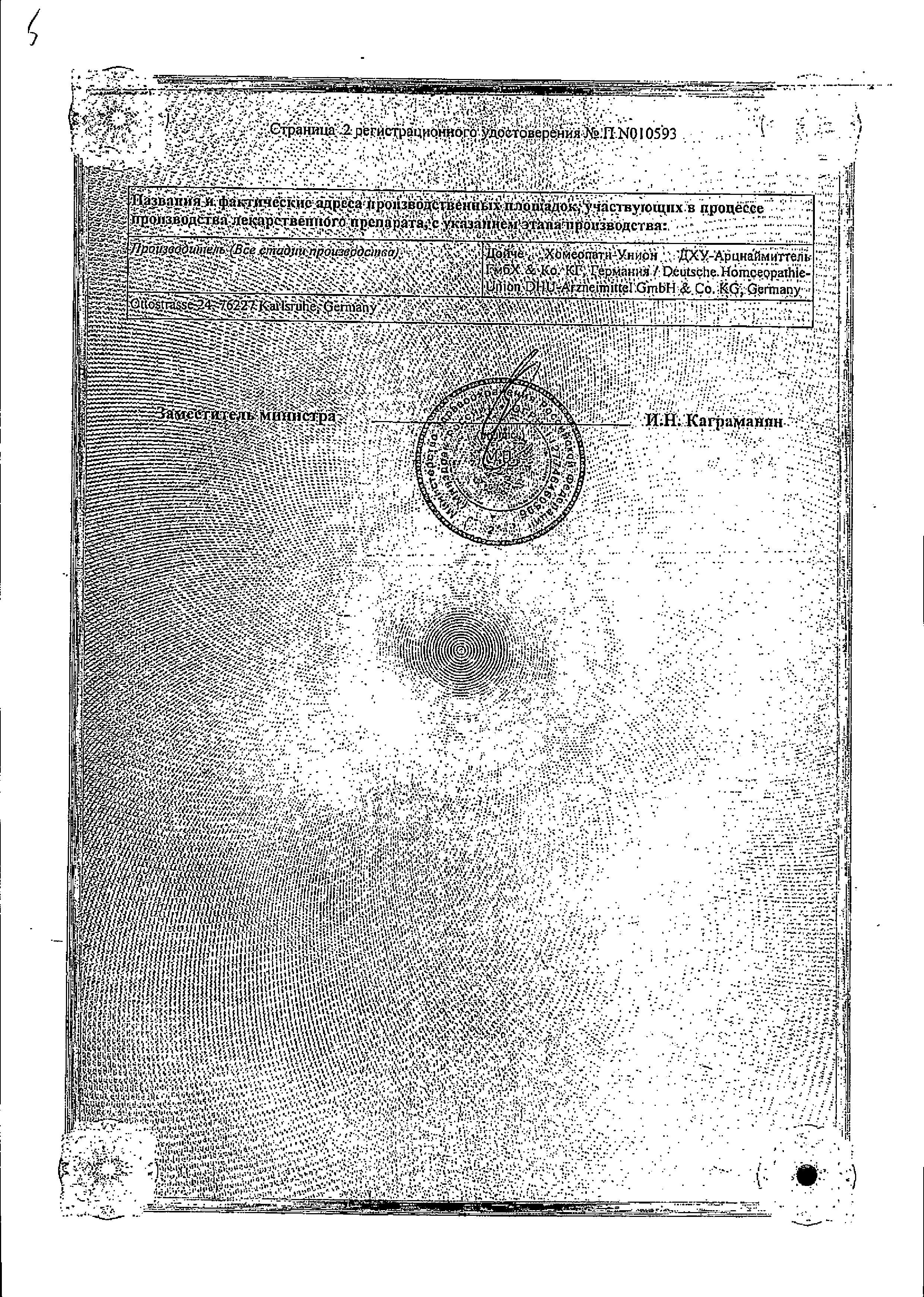 Сертификат на Дисменорм, таблетки, 80 шт.