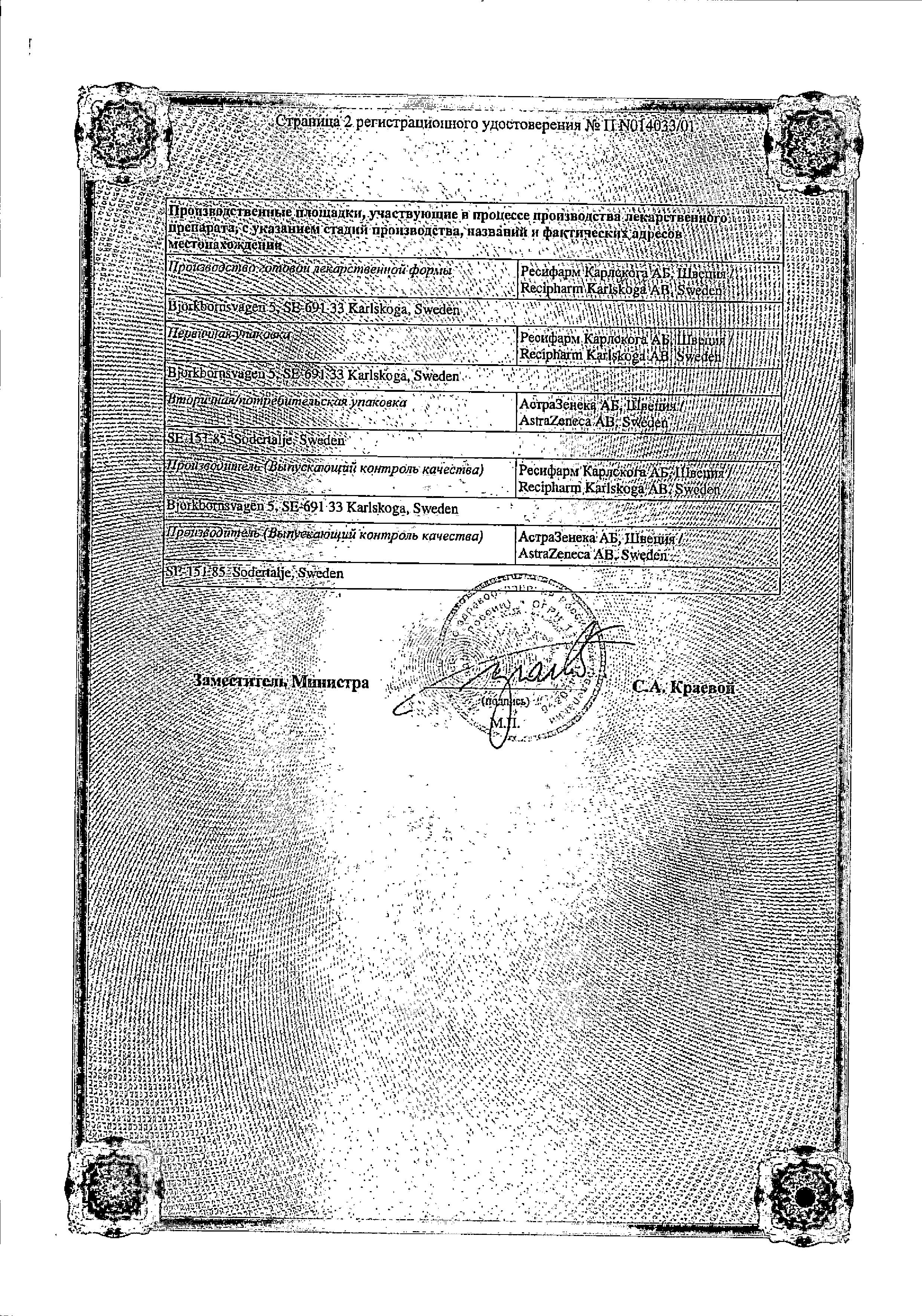 Сертификат на Эмла, крем, 30 г