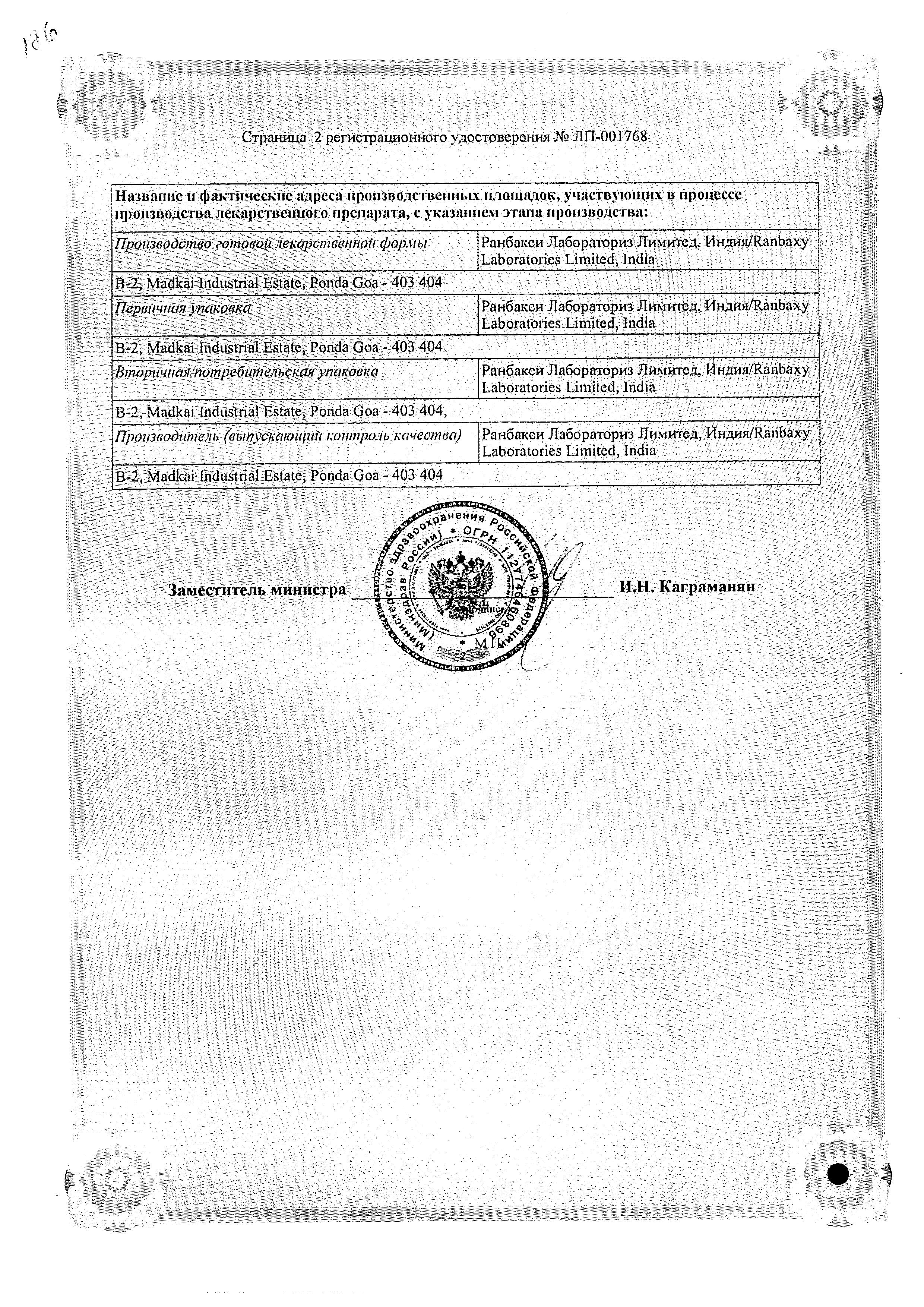 Сертификат на Азикс-Дерм, крем 20% 30 г, 1 шт.