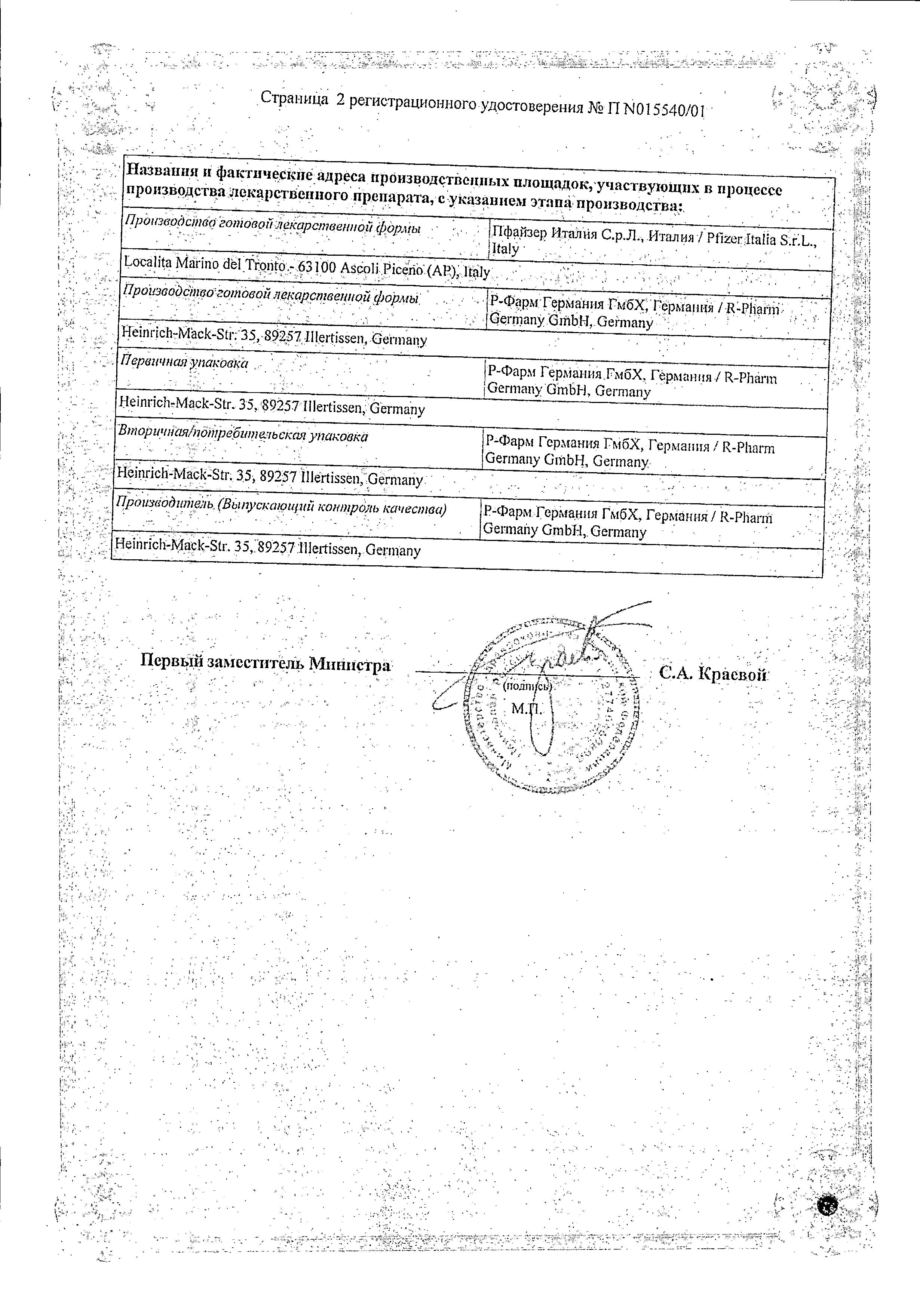Сертификат на Вифенд, таблетки, покрытые пленочной оболочкой 200 мг, 14 шт. 