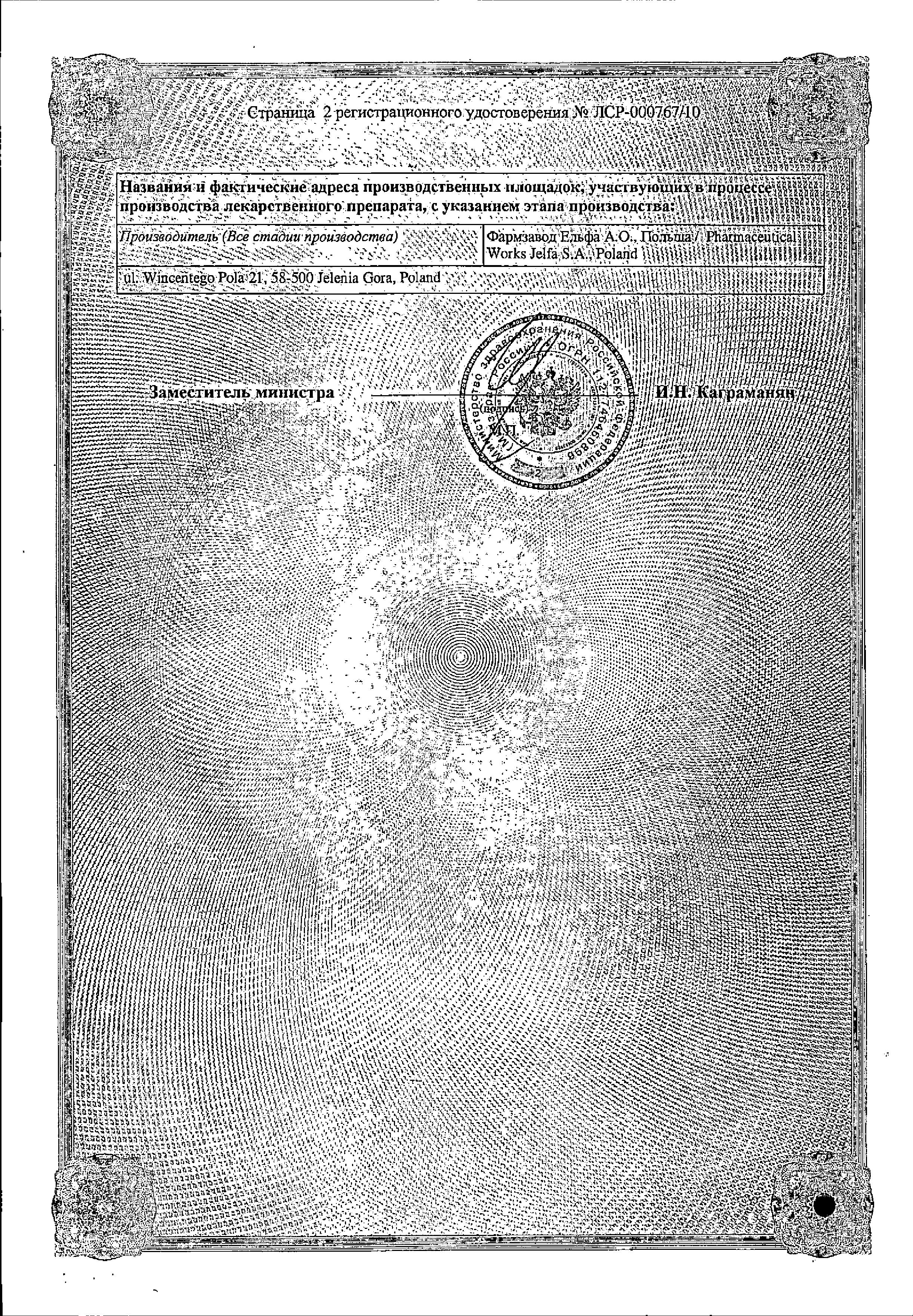 Сертификат на Кловейт, мазь 25 г