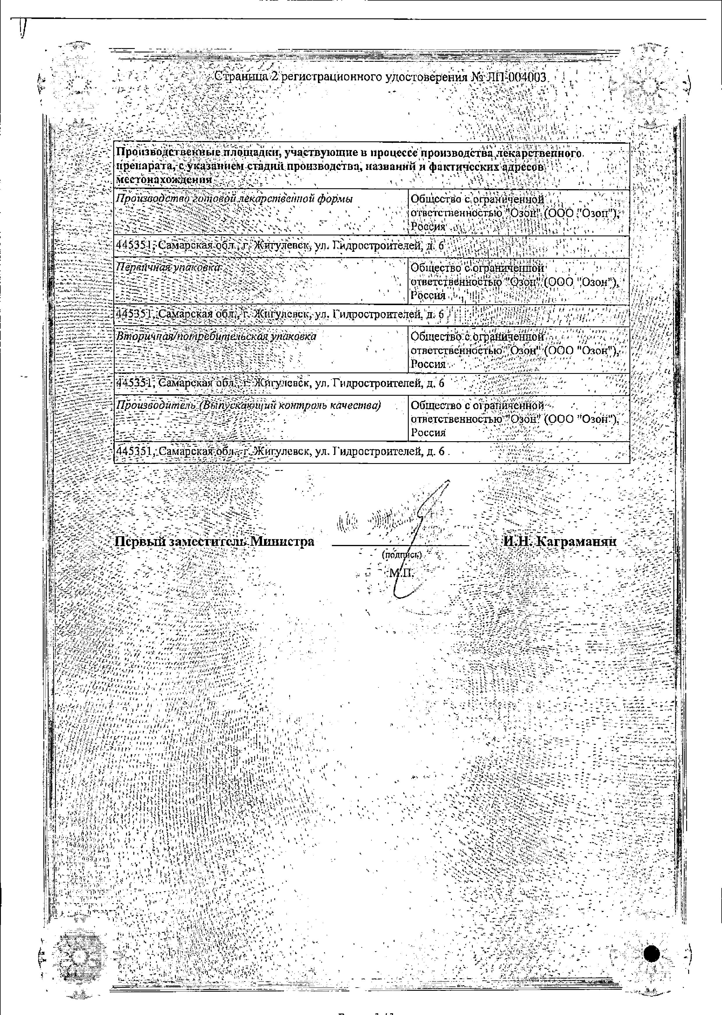 Сертификат на Элюфор, суспензия для внутреннего применения 200 мг/5мл, 90 мл