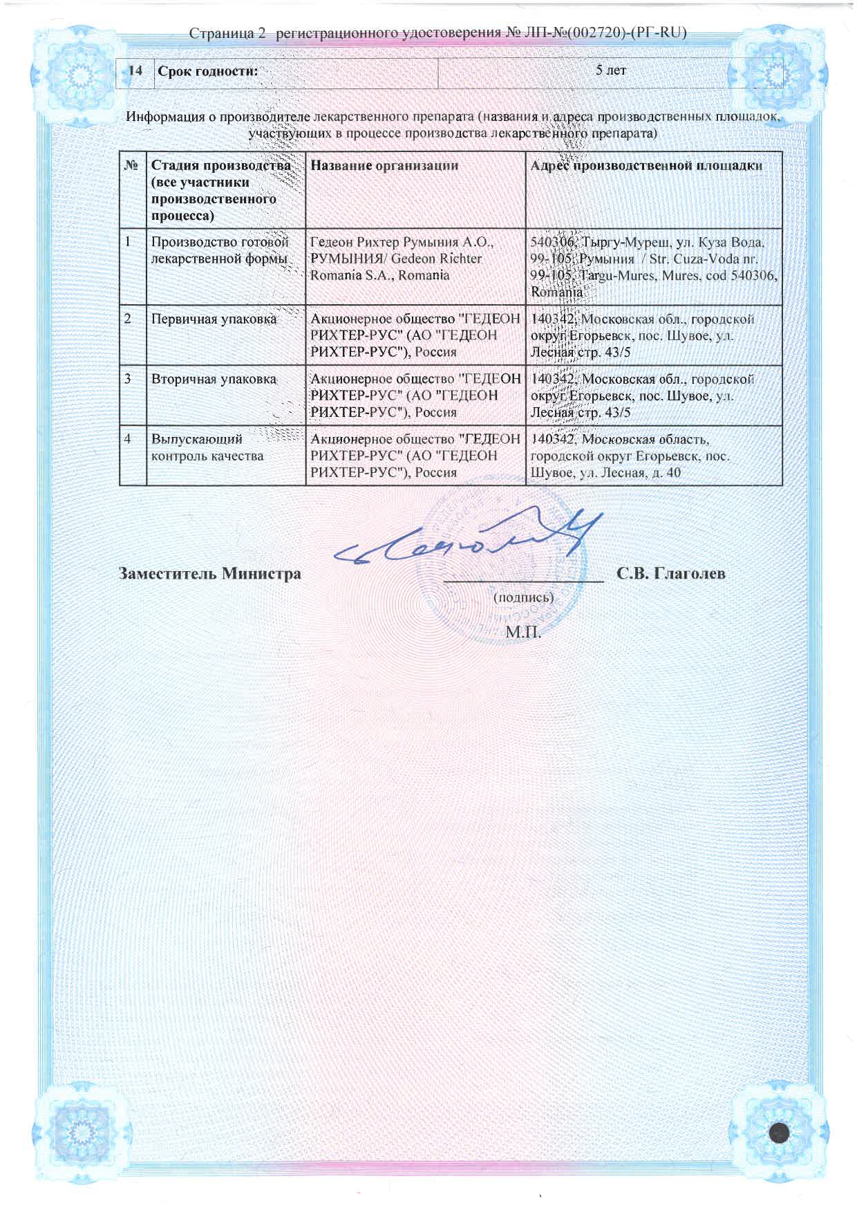 Сертификат на Преднизолон, таблетки 5 мг, 100 шт.