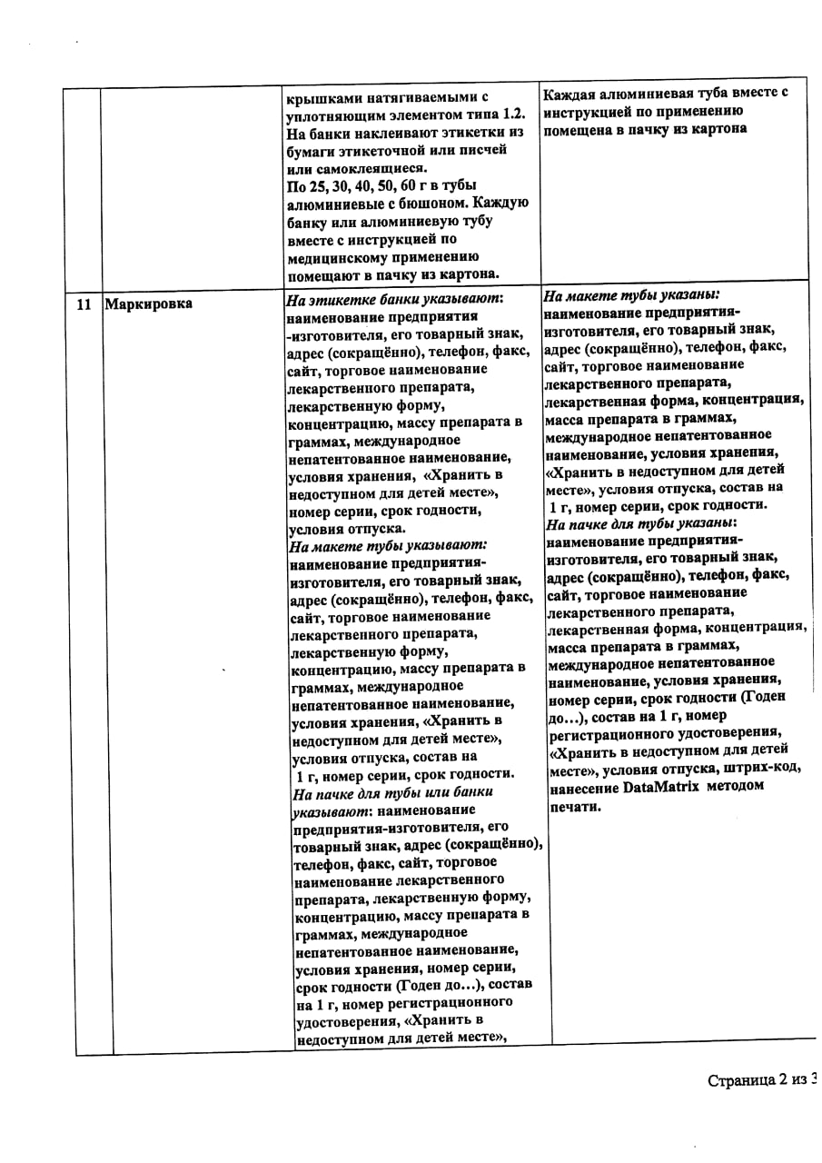 Сертификат на Декспантенол 5%, мазь для наружного применения, туба 30 г