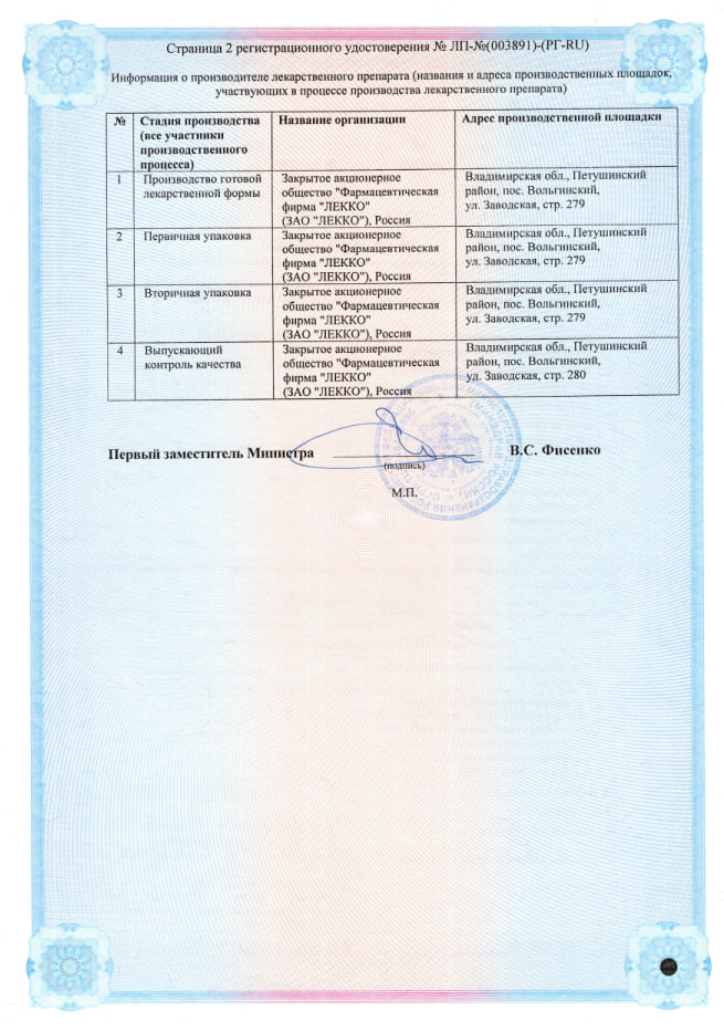 Сертификат на Пенталгин экстра-гель 5%, 100 г