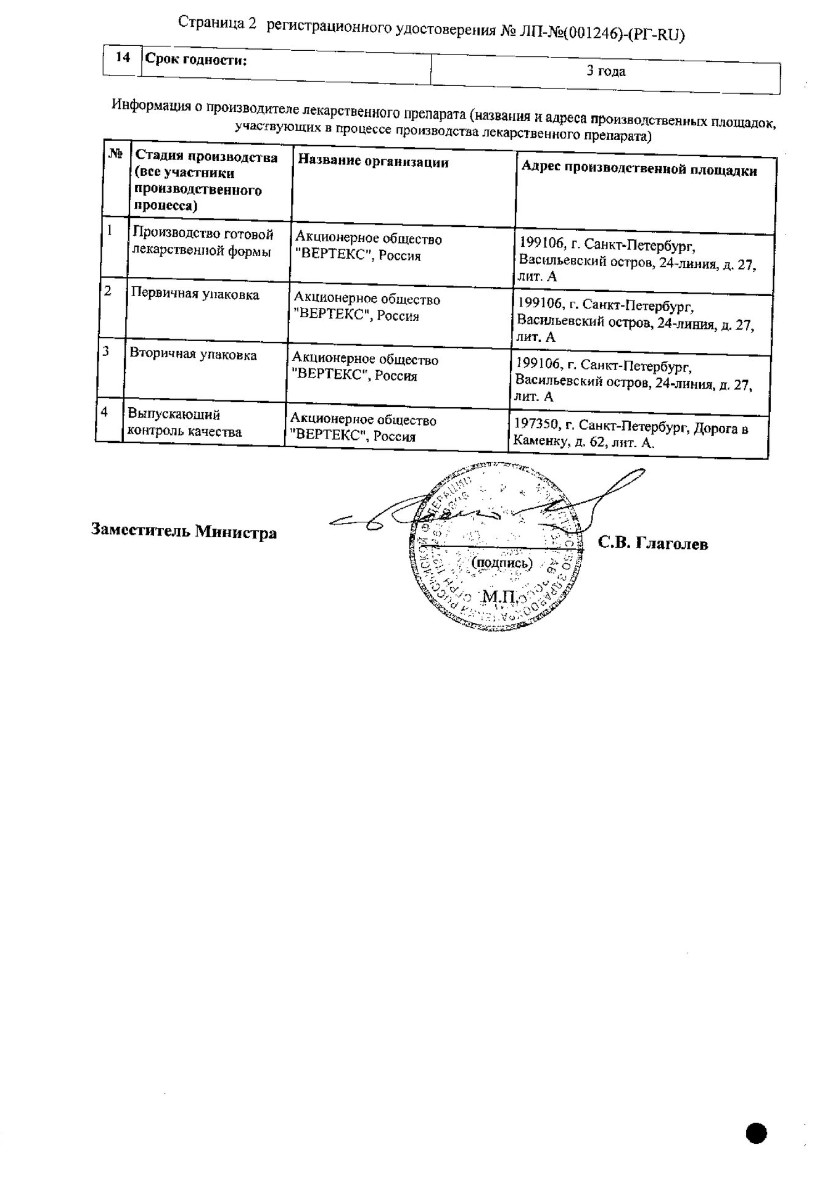 Сертификат на Нозефрин, спрей назальный 50 мкг/доза, флакон 9 г (60 доз)