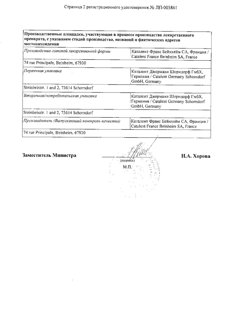 Сертификат на Мотилегаз Форте, капсулы 120 мг, 40 шт.