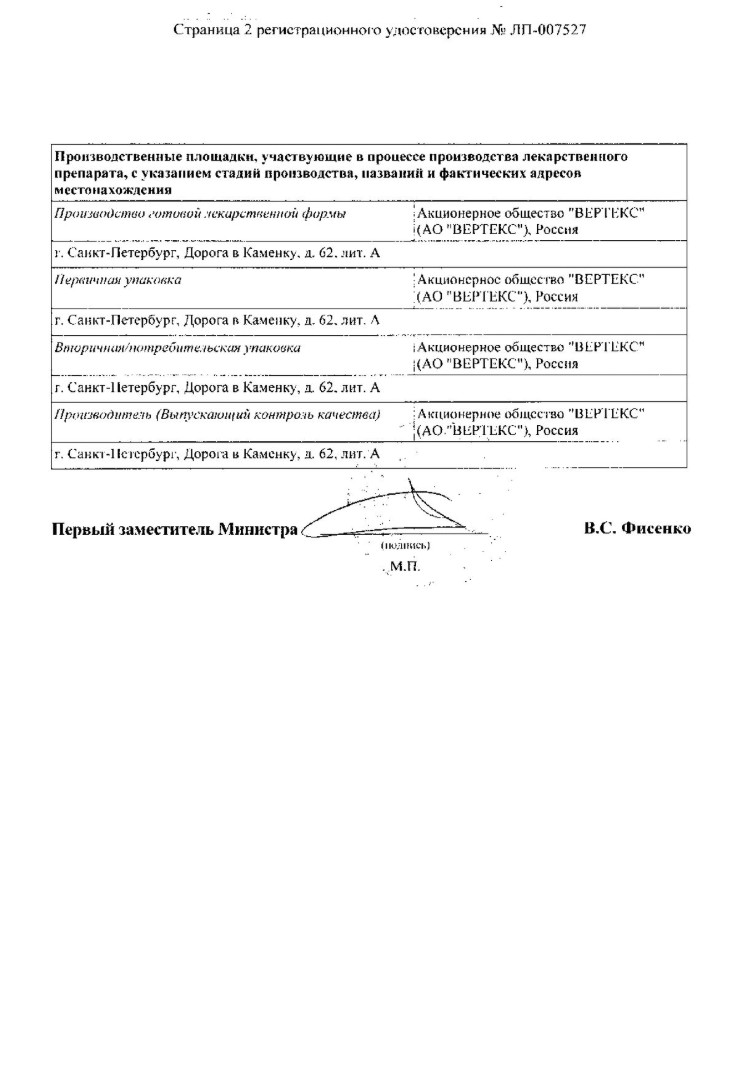 Сертификат на Тримектал ОД, таблетки с пролонгированным высвобождением, покрытые пленочной оболочкой 80 мг, 60 шт.