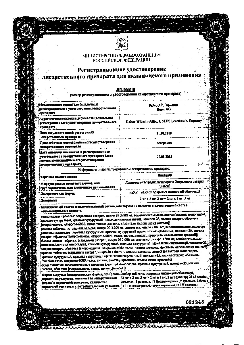 Сертификат на Противозачаточные средства