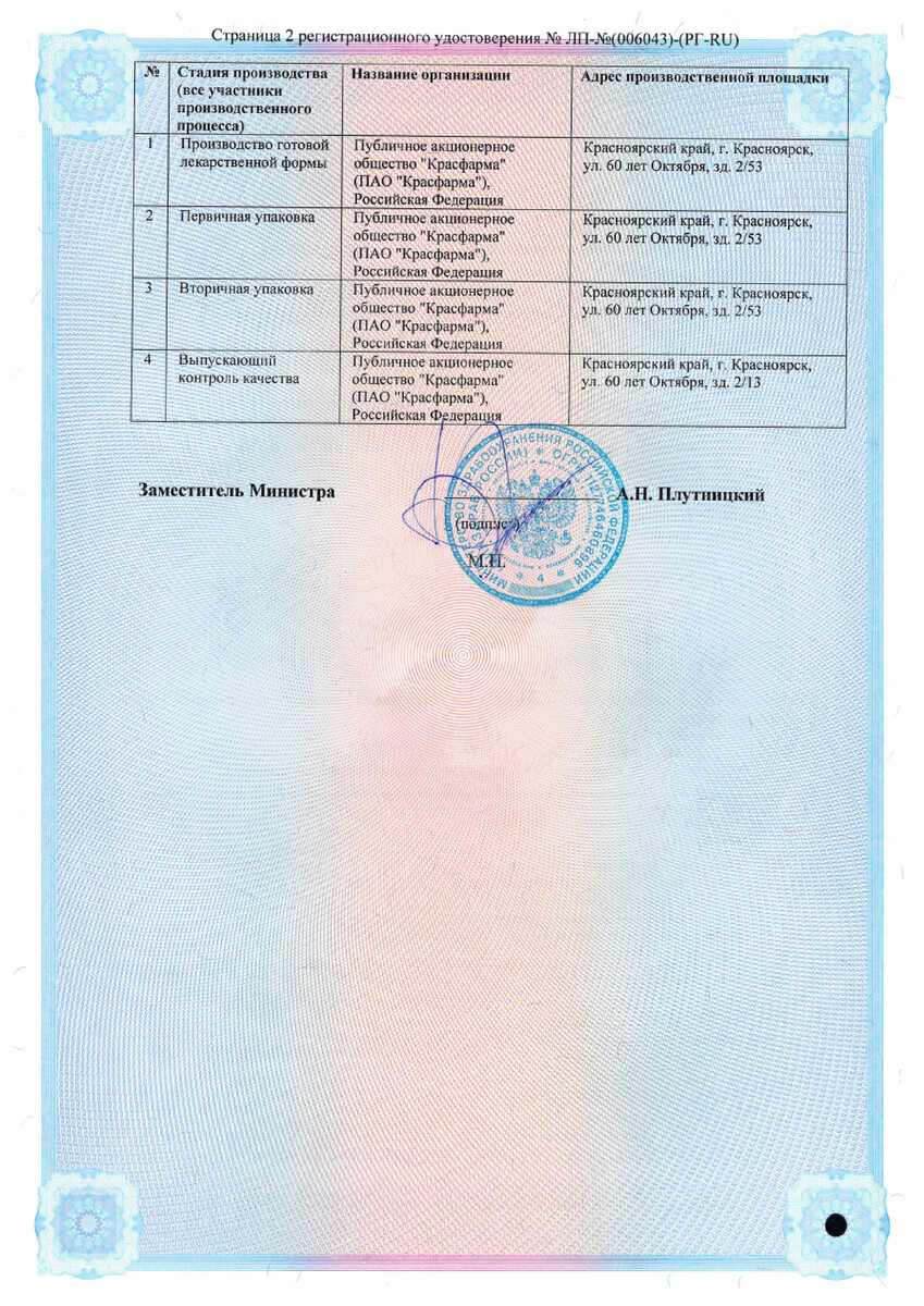 Сертификат на Антибиотики при бронхите