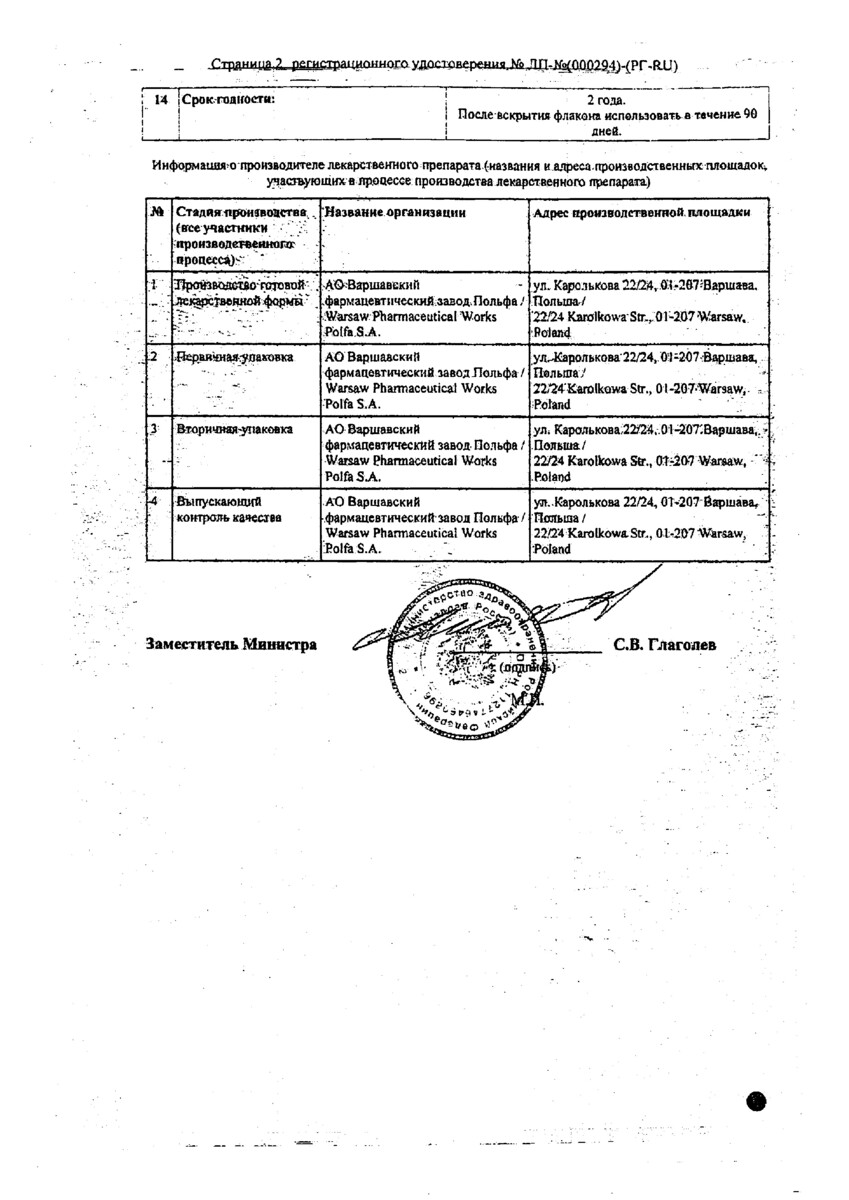 Сертификат на Брим Антиглау ЭКО, капли глазные 2 мг/мл, 5 мл