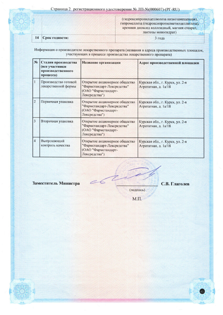 Сертификат на Доксициклин Экспресс, таблетки растворимые 0.1 г, 20 шт.