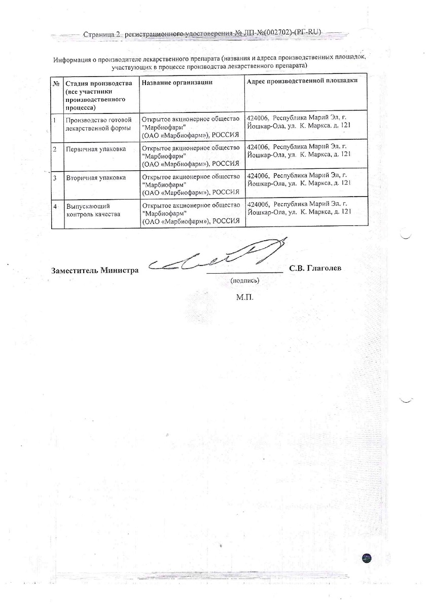 Сертификат на Нимесулид-МБФ, гранулы 100 мг, пакетики 2 г, 30 шт.