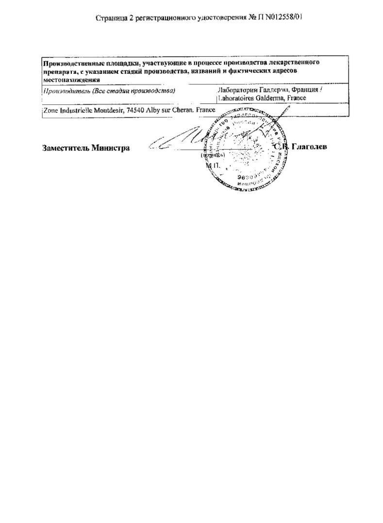 Сертификат на Лоцерил, лак 5%, 5 мл