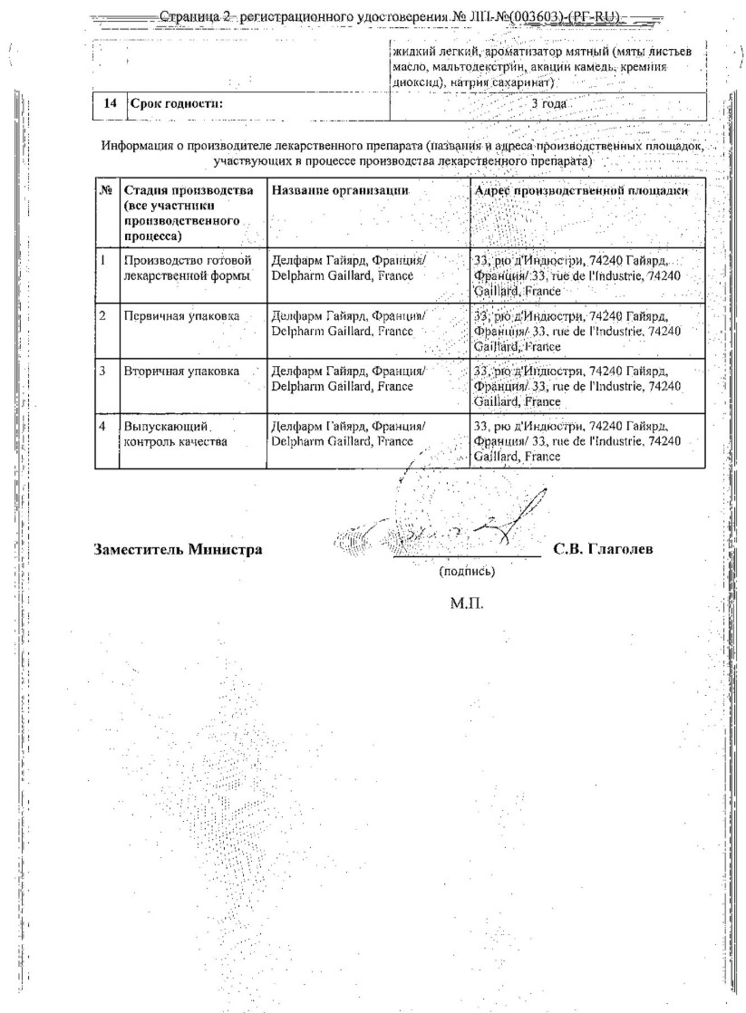 Сертификат на Ренни, таблетки мятные жевательные (без сахара), 24 шт.