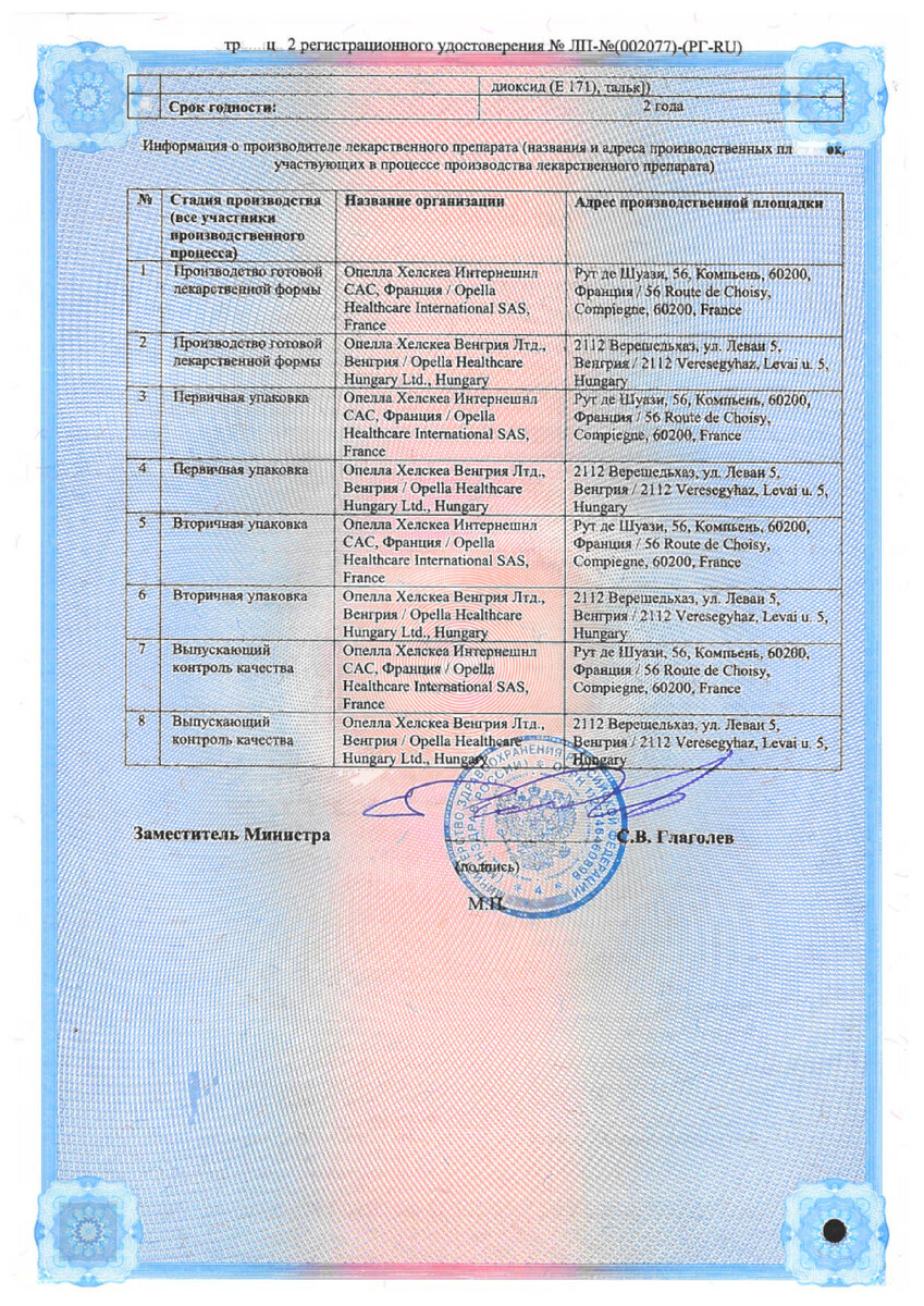 Сертификат на Магне В6 форте, таблетки покрыт. плен. об. 100 мг +10 мг, 100 шт.