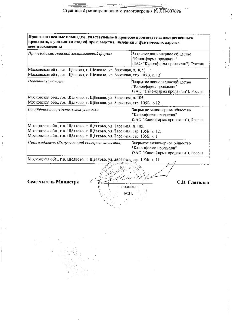 Сертификат на Ребамипид Канон, таблетки, покрытые пленочной оболочкой 100 мг, 30 шт.