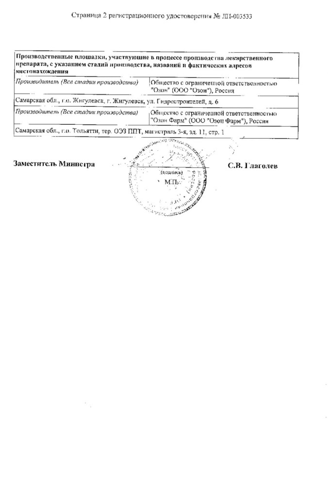 Сертификат на Аторвастатин таблетки, покрытые пленочной оболочкой 20 мг, 90 шт.