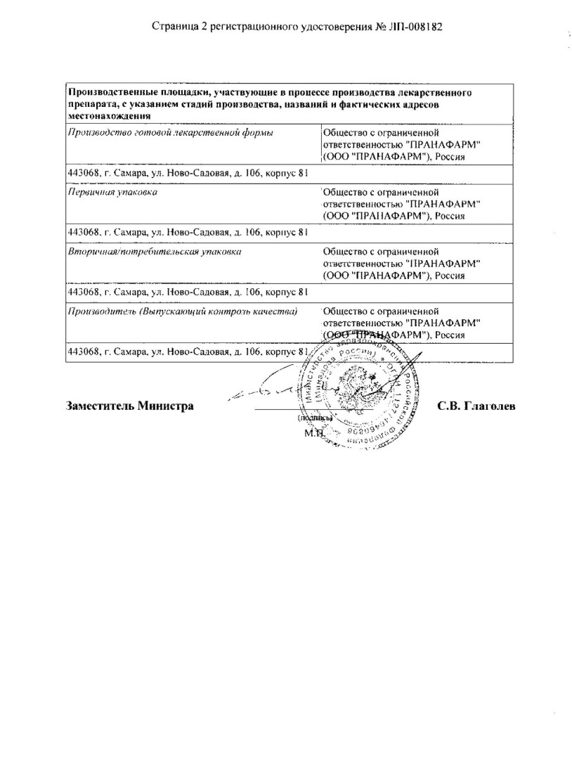 Сертификат на Моксонидин, таблетки покрытые пленочной оболочкой 0.4 мг, 90 шт.