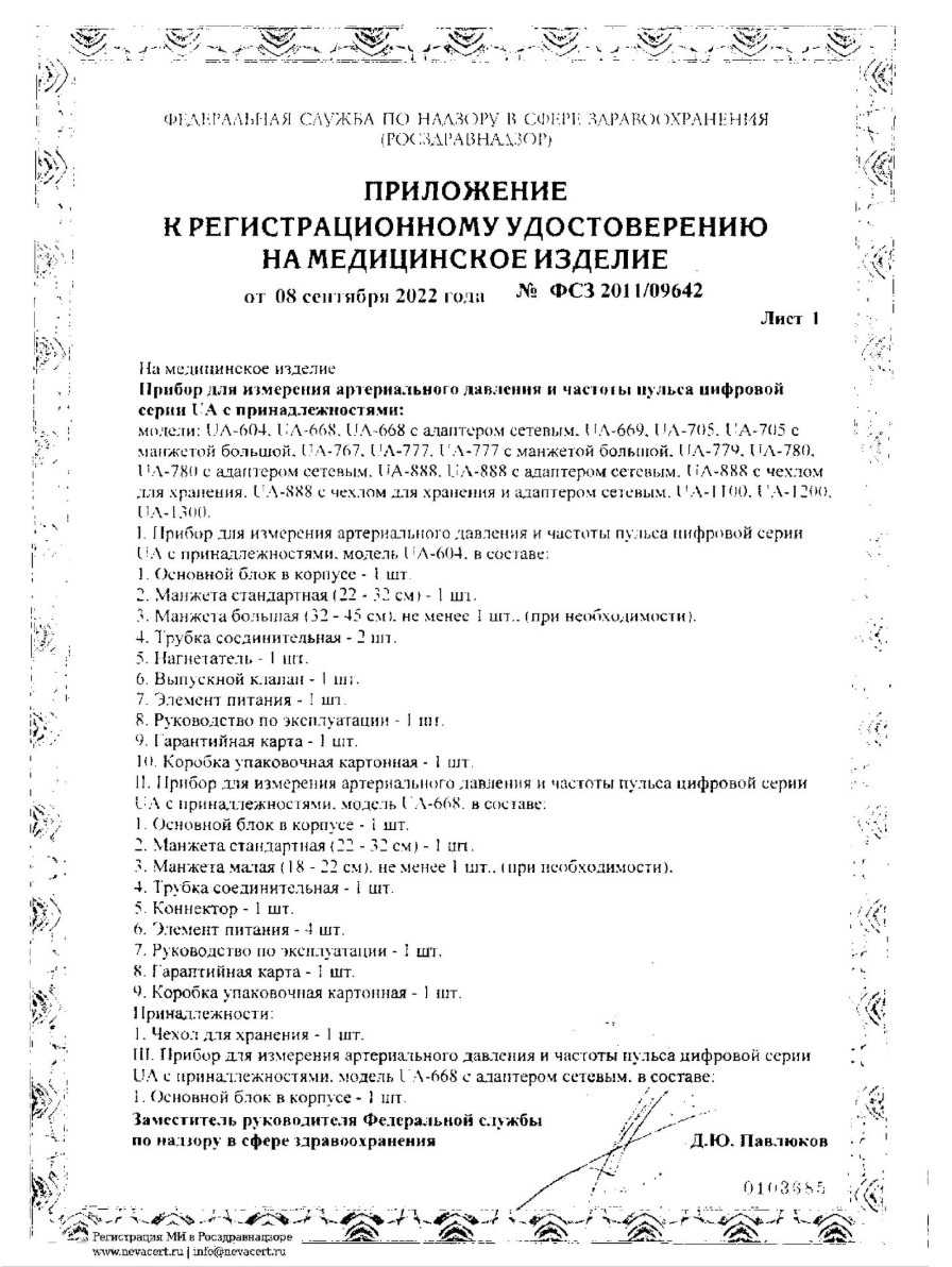 Сертификат на Тонометры