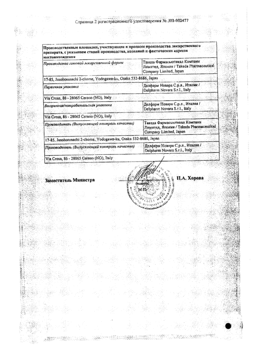 Сертификат на Дексилант®, капсулы с модиф. высв. 30 мг, 28 шт.