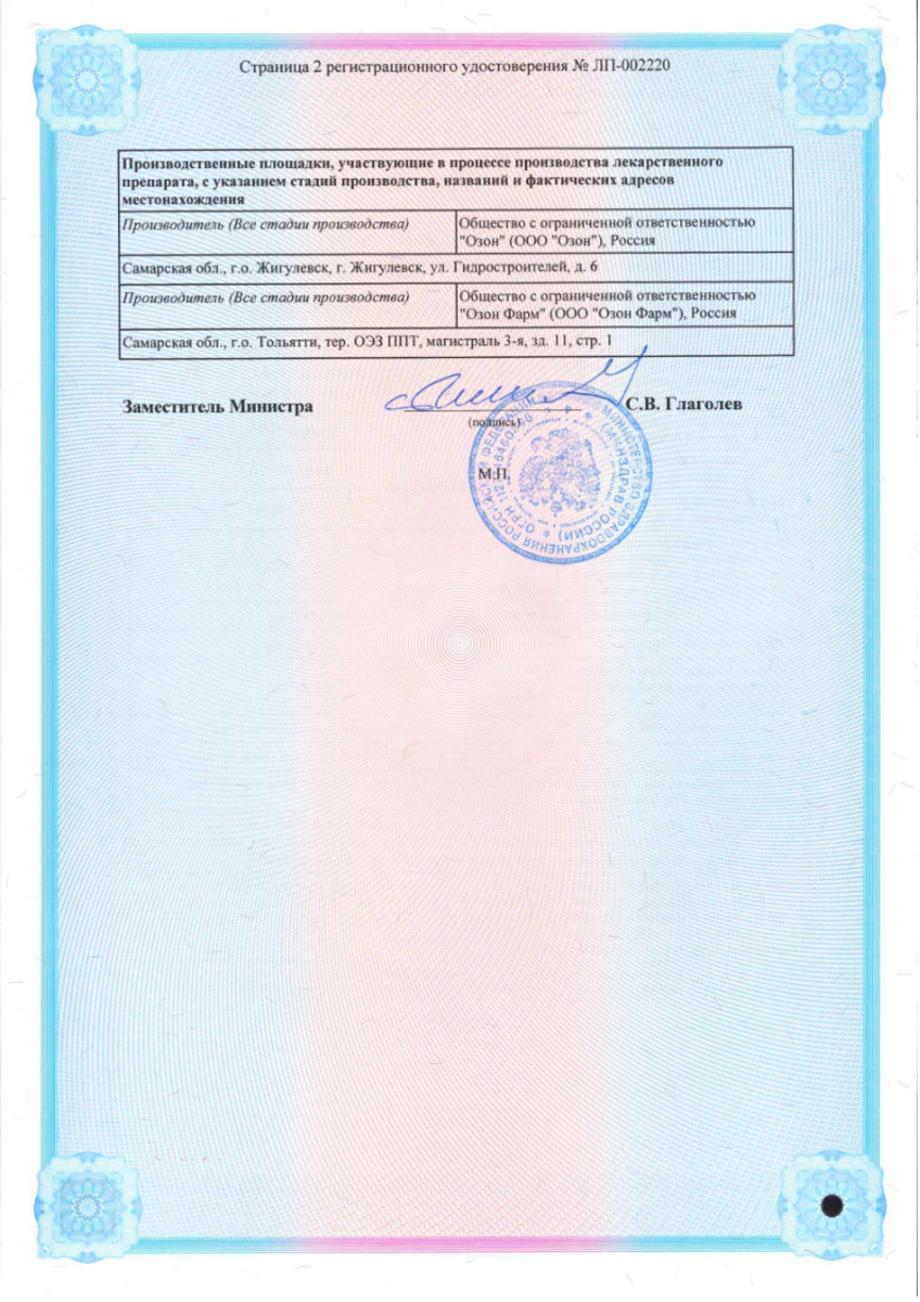 Сертификат на Лозартан, таблетки покрыт. плен. об. 100 мг, 90 шт.
