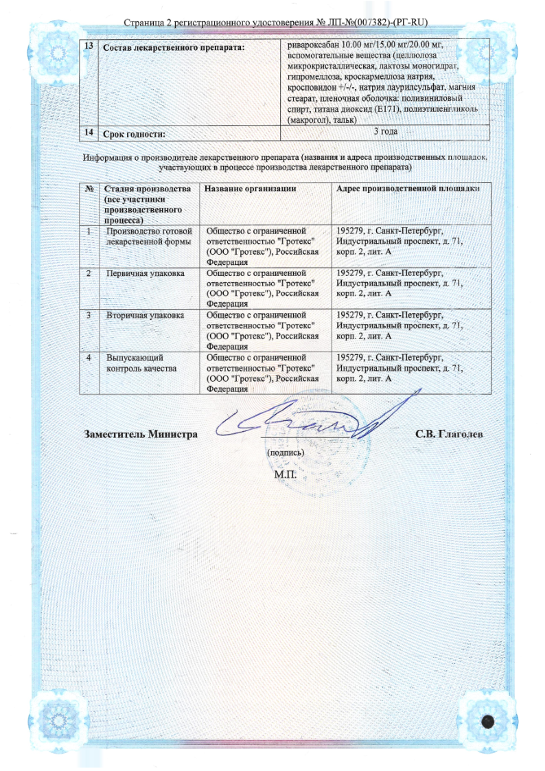 Сертификат на Ликвирел, таблетки покрыт. плен. об. 10 мг, 30 шт.