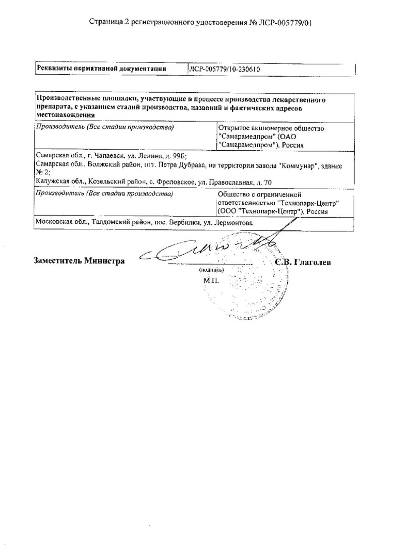 Сертификат на Меновазин, раствор спиртовой, 40 мл