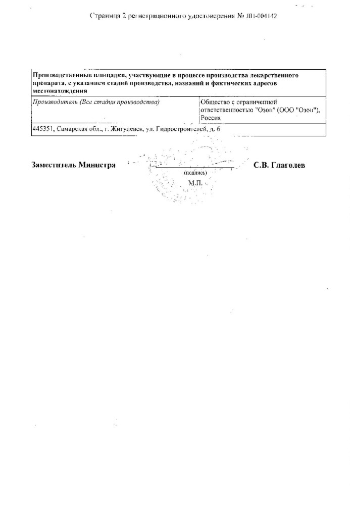 Сертификат на Лозартан Н, таблетки покрытые пленочной оболочкой 12,5 мг+50 мг, 60 шт.
