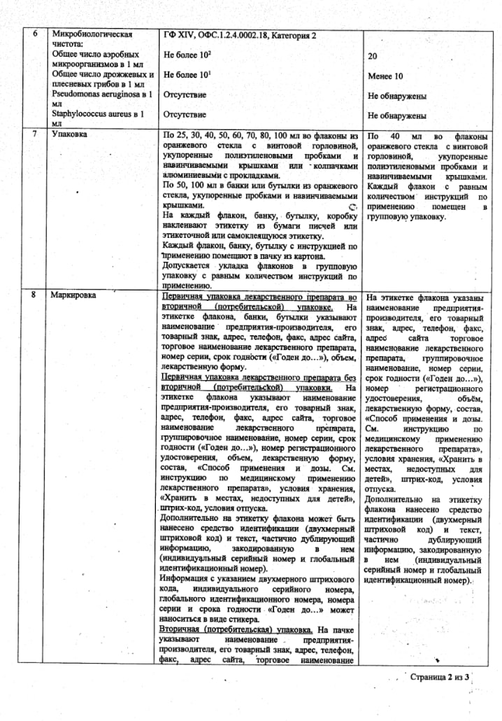 Сертификат на Меновазин, раствор, 40 мл (Ивановская фармфабрика)