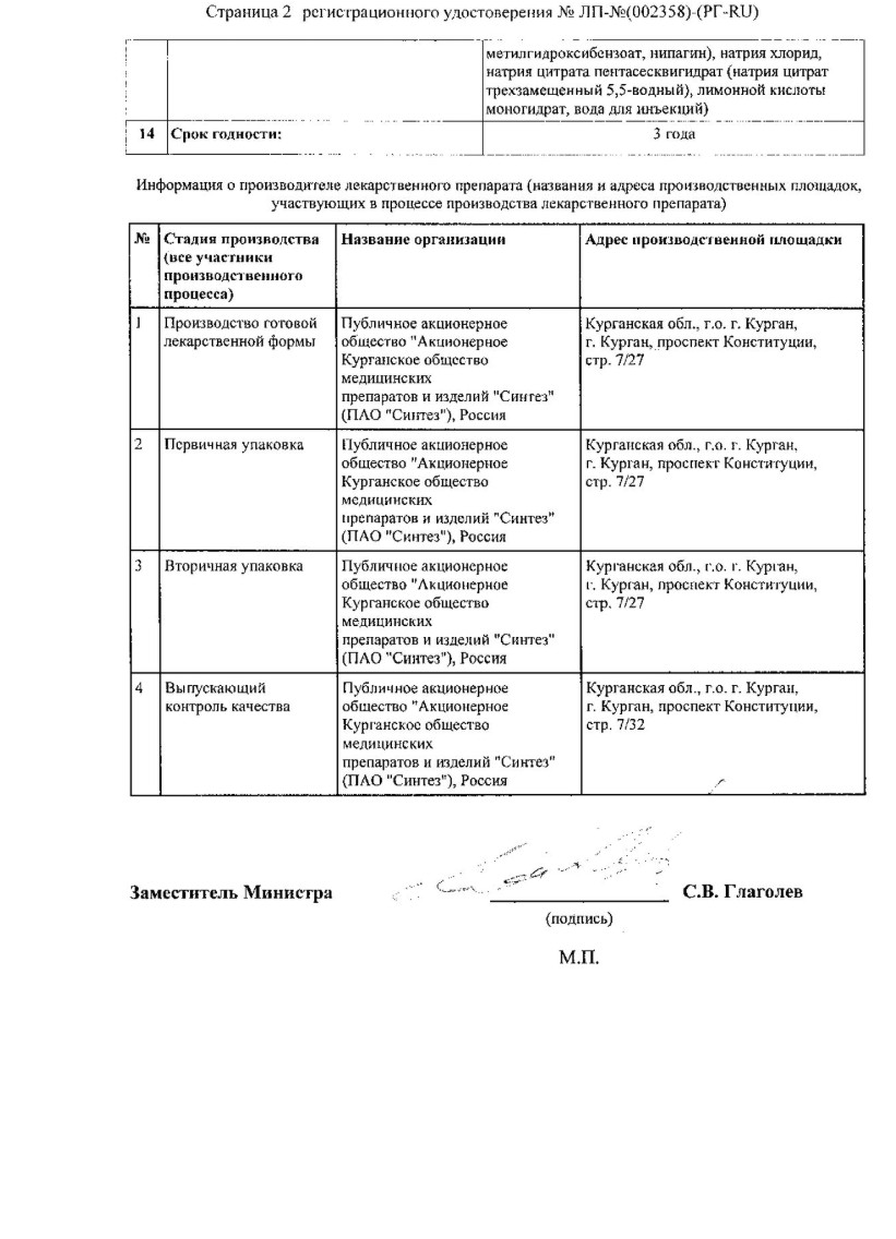 Сертификат на Ринобакт, спрей назальный 1,25%, флакон 10 мл