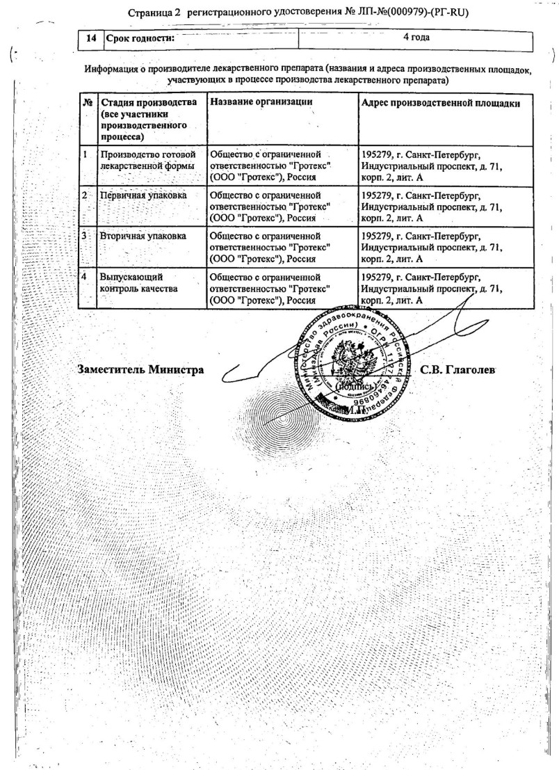 Сертификат на АнгиДак Форте, спрей 0,51 мг/доза, 30 мл