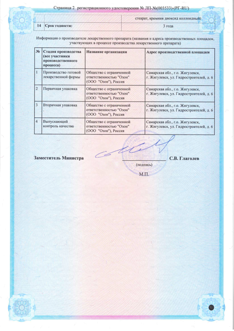 Сертификат на Ламотриджин, таблетки 200 мг, 30 шт.