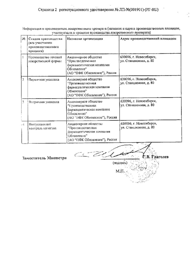 Сертификат на Эйфа АЦ, гранулы 200 мг, саше 3 г, 20 шт.