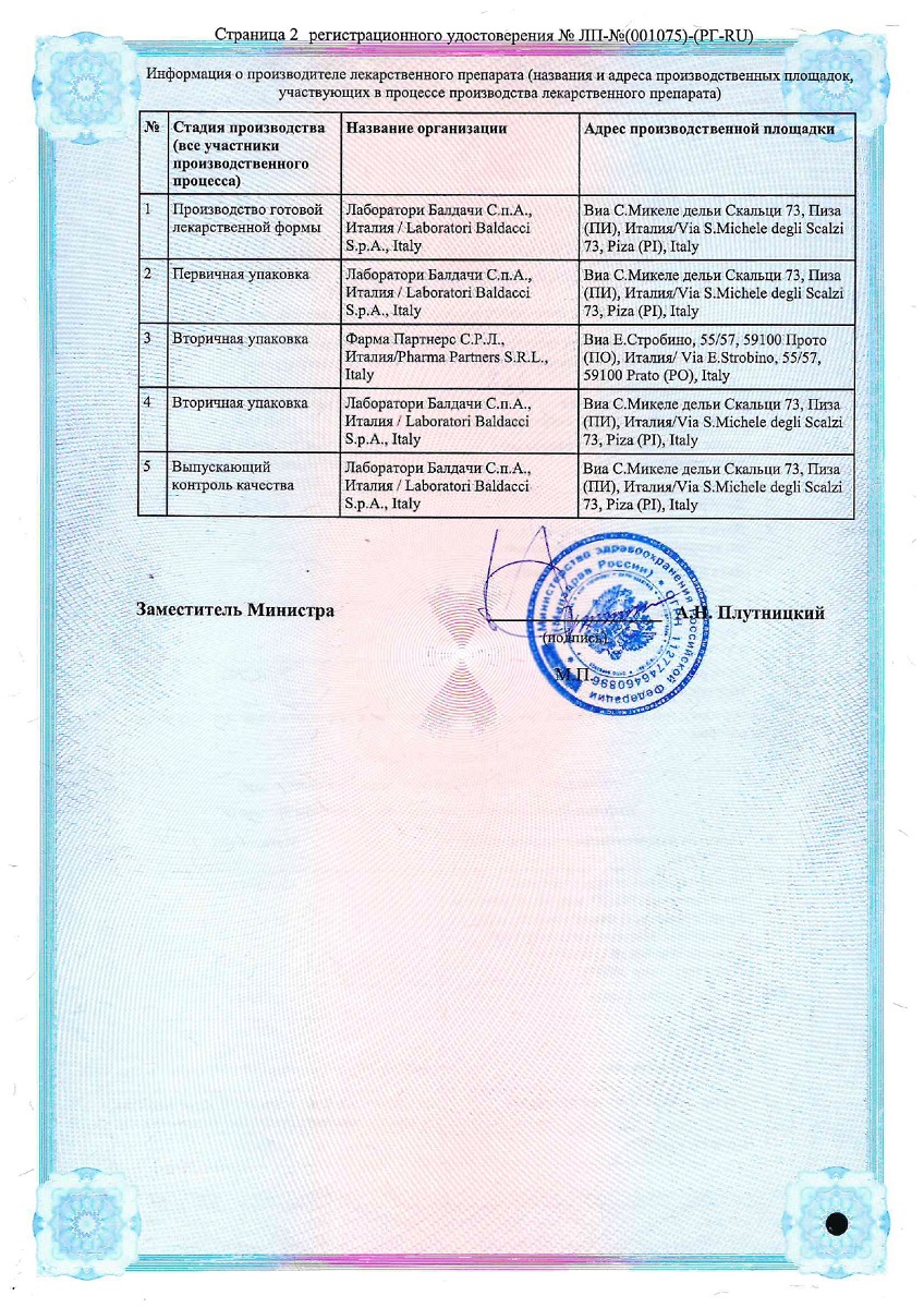 Сертификат на Метадоксил, таблетки 500 мг, 10 шт.