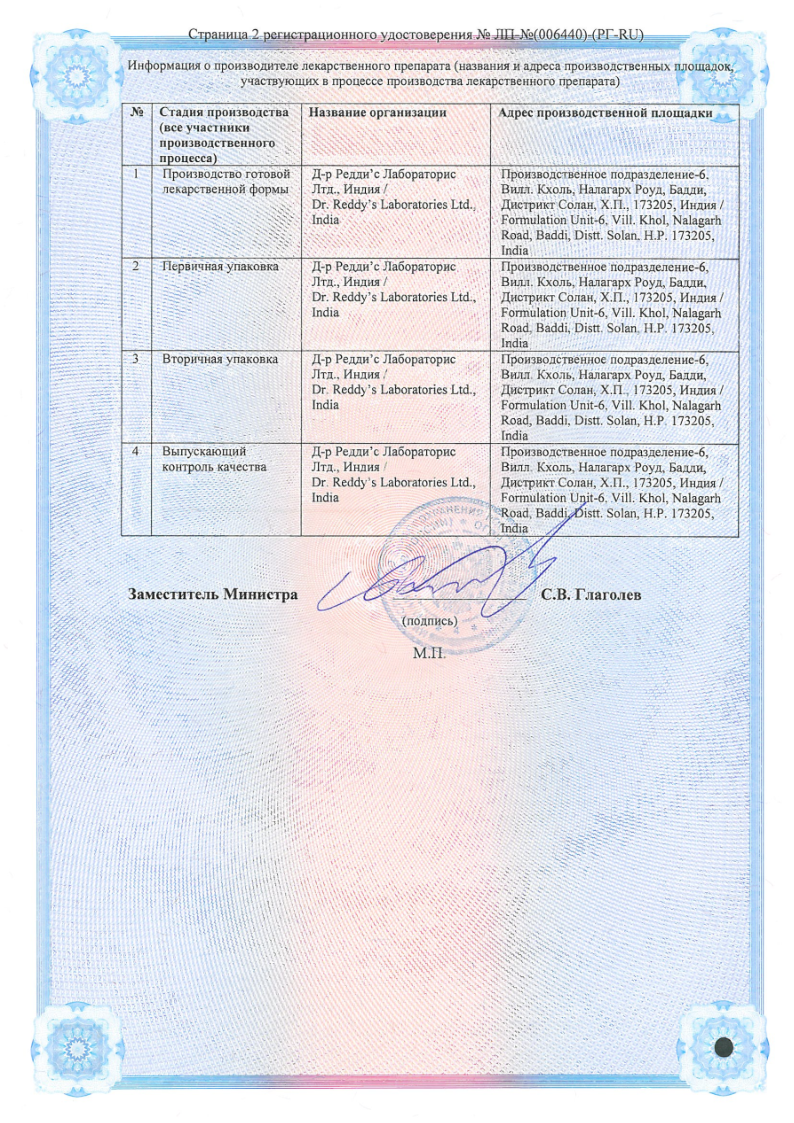 Сертификат на Скоролокс, таблетки 60 мг, 10 шт.