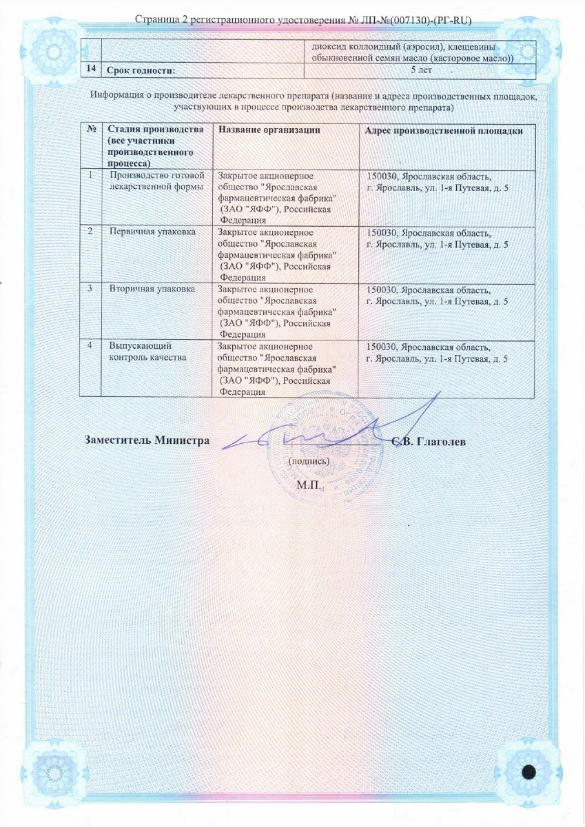 Сертификат на Линимент бальзамический по Вишневскому, туба 25 г