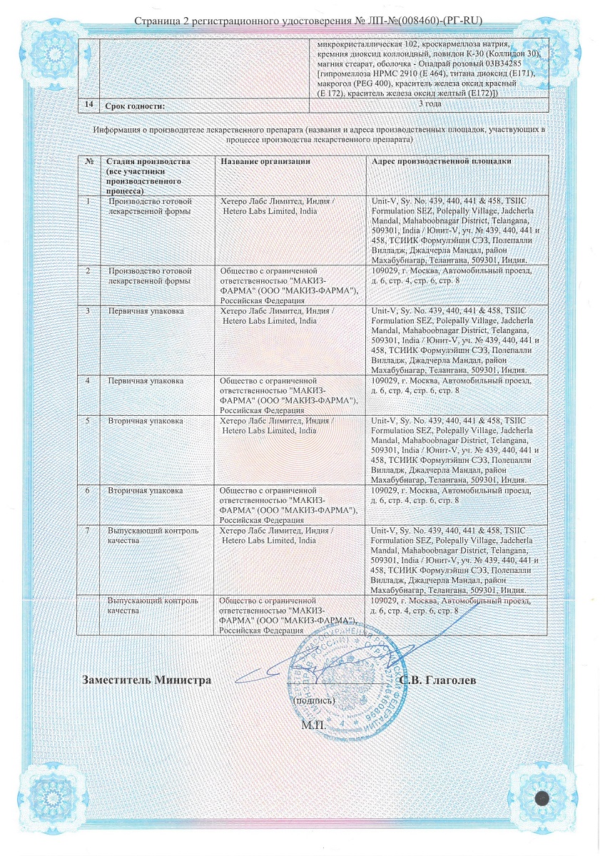 Сертификат на Мофлокс 400, таблетки покрыт. плен. об. 400 мг, 5 шт.