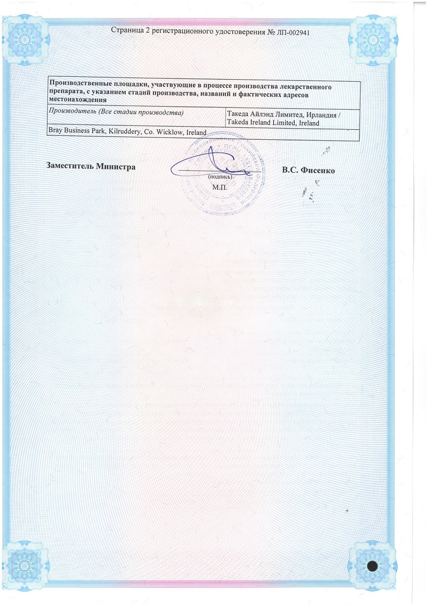 Сертификат на Эдарби Кло, таблетки покрыт. плен. об. 40 мг+25 мг, 28 шт.